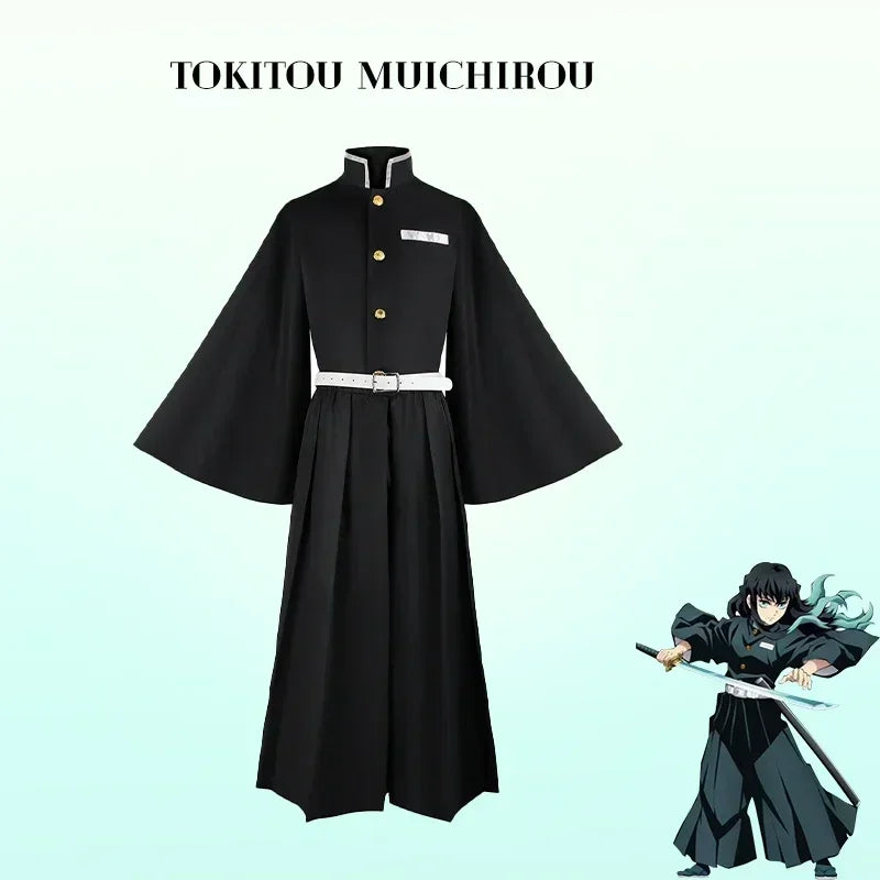 Aime Tokitou Muichirou Cosplay Costume Demon Slayer Cosplay Kimetsu No Yaiba Kisatsutai Uniform Wig Halloween Costume for Woman