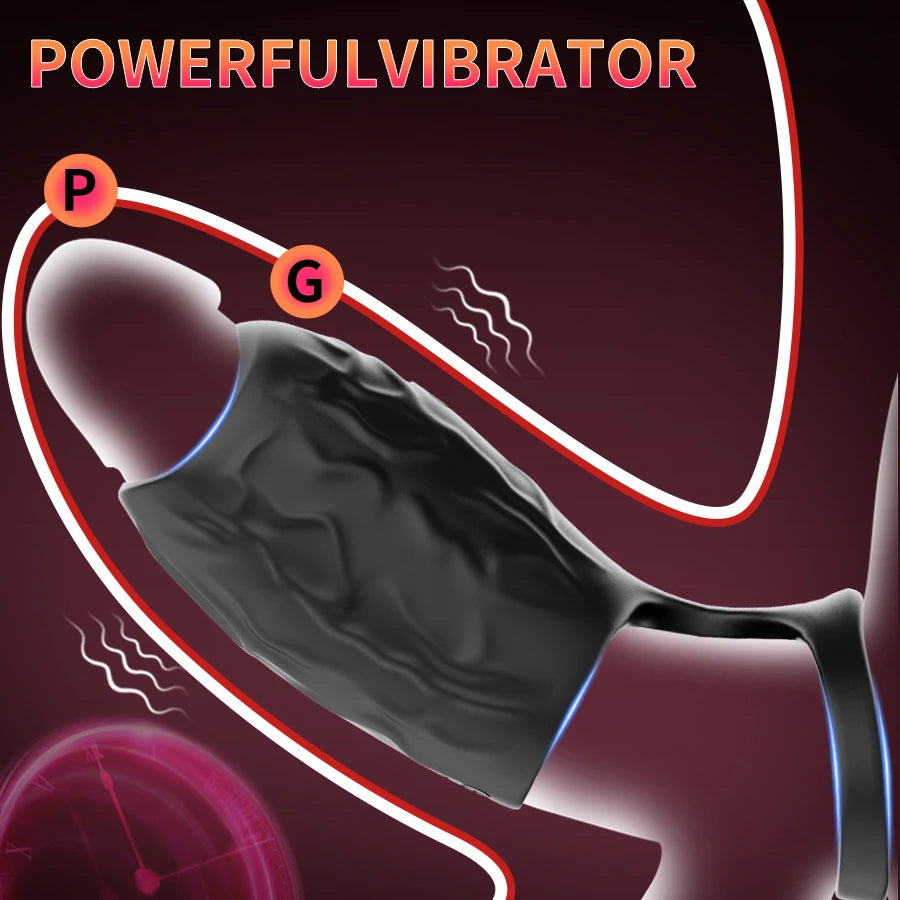 Penis Vibrator Sex Toys - Penis Ring Sleeve Couple Sex Toys,Male Vibrator for Male G-spot Stimulation Erectile Sexual Behavior