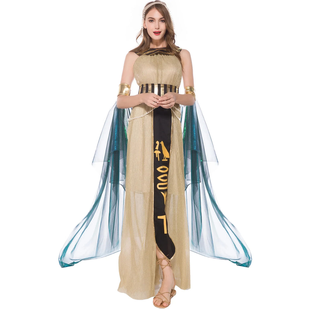 Adult Ancient Egyptian King Pharaoh Costume Egypt Cleopatra Costumes Cosplay Halloween Fancy Dress Historical Theme Party