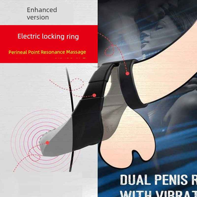 . Enhanced Version of Huiyin Hole Vibration Massage Silicone Cock Ring Men's Thong Sexy Cutout Ring Underwear