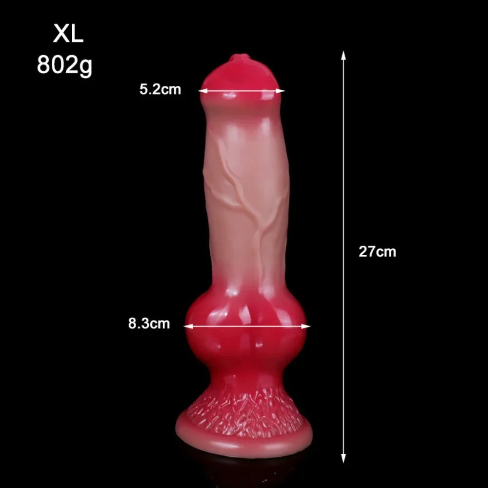 Silicone Animal Dog Dildo Vaginal Vestibule Plug Realistic Silicone Dildo Female Male Masturbator Couples Adult Products