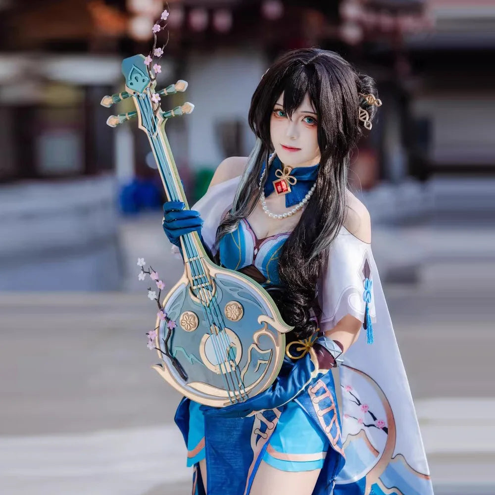 Game Ruan Mei Honkai: Star Rail Armweapons, Pipa, Qin, Broken Iron Cosplay Props Anime Halloween Christmas Party Costumes Wig