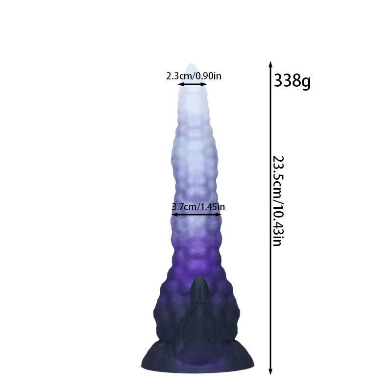 One-Horned Dragon Giant Dildo for Women Male Masturbator Dual-Purpose Anal Plug Adult Sex Toy with Backyard Theme