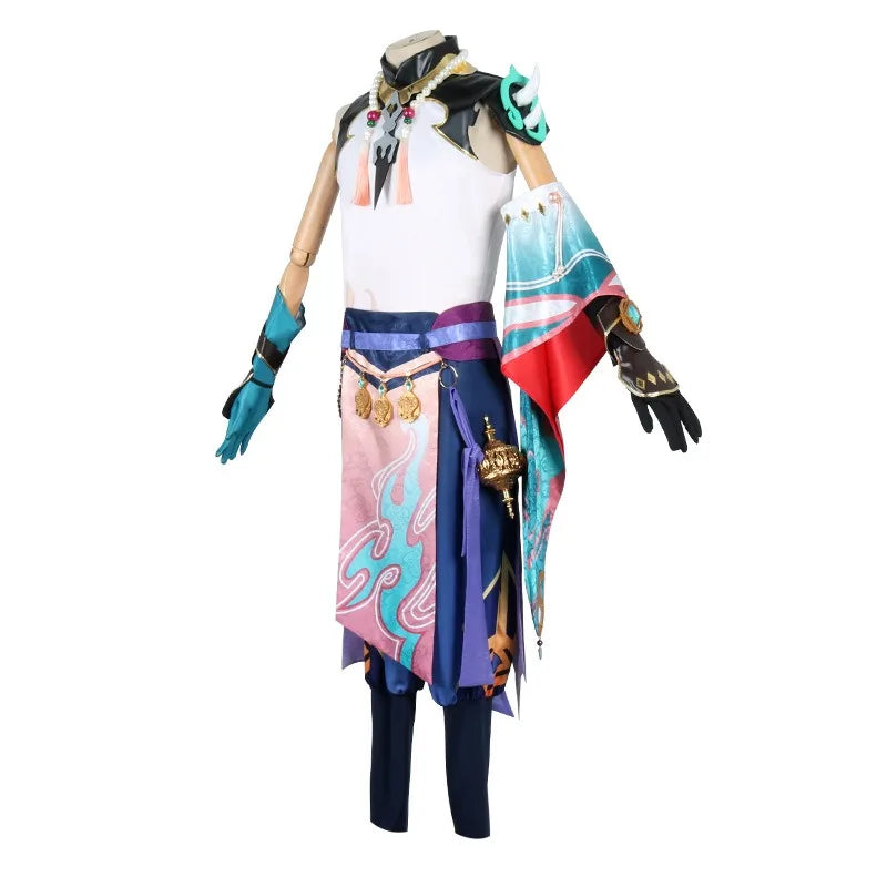 Xiao Cosplay Costume Cosplay Anime Xiao Full Set Xiao Wig Mask Tattoo Sticker for Halloween Outfits