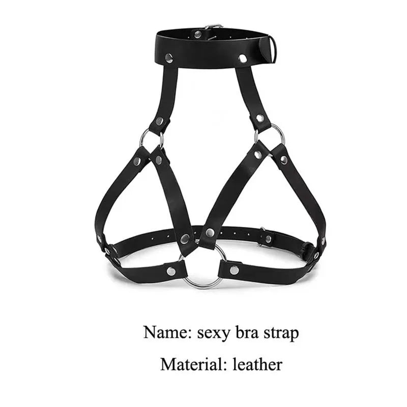 Sexy Body Harness Belt Sex toy straps Bdsm Bondage Lingerie Chest Harness Leather Lingerie Belt With Mask