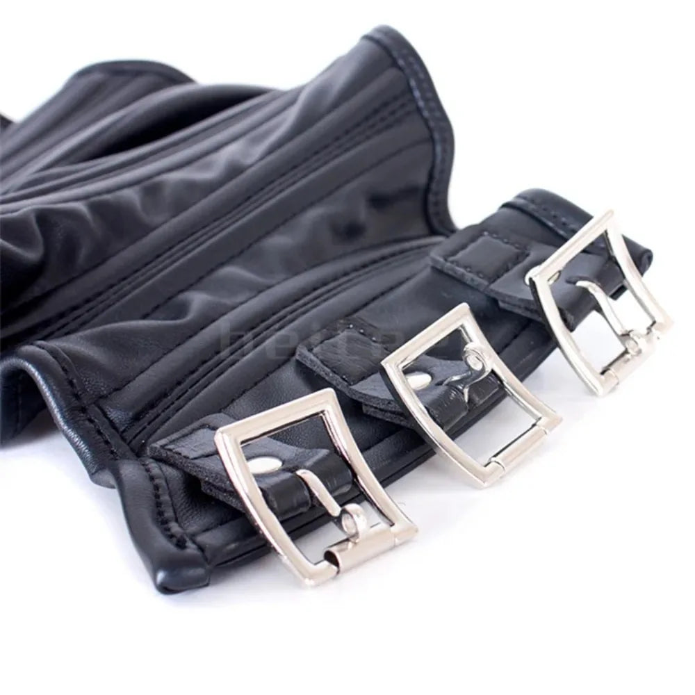 Erotic Black Soft Sponge Padded Inside Leather Chastity Posture Neck Collar For Bdsm Choker Bondage Couples Harness Sex Products