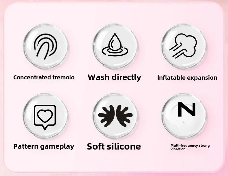 Inflatable Enlarge Vibrator G-point Massager Dildo Clitoris Vagina and Anus Vibrator 10-Frequency Vibration Waterproof Sex Toys