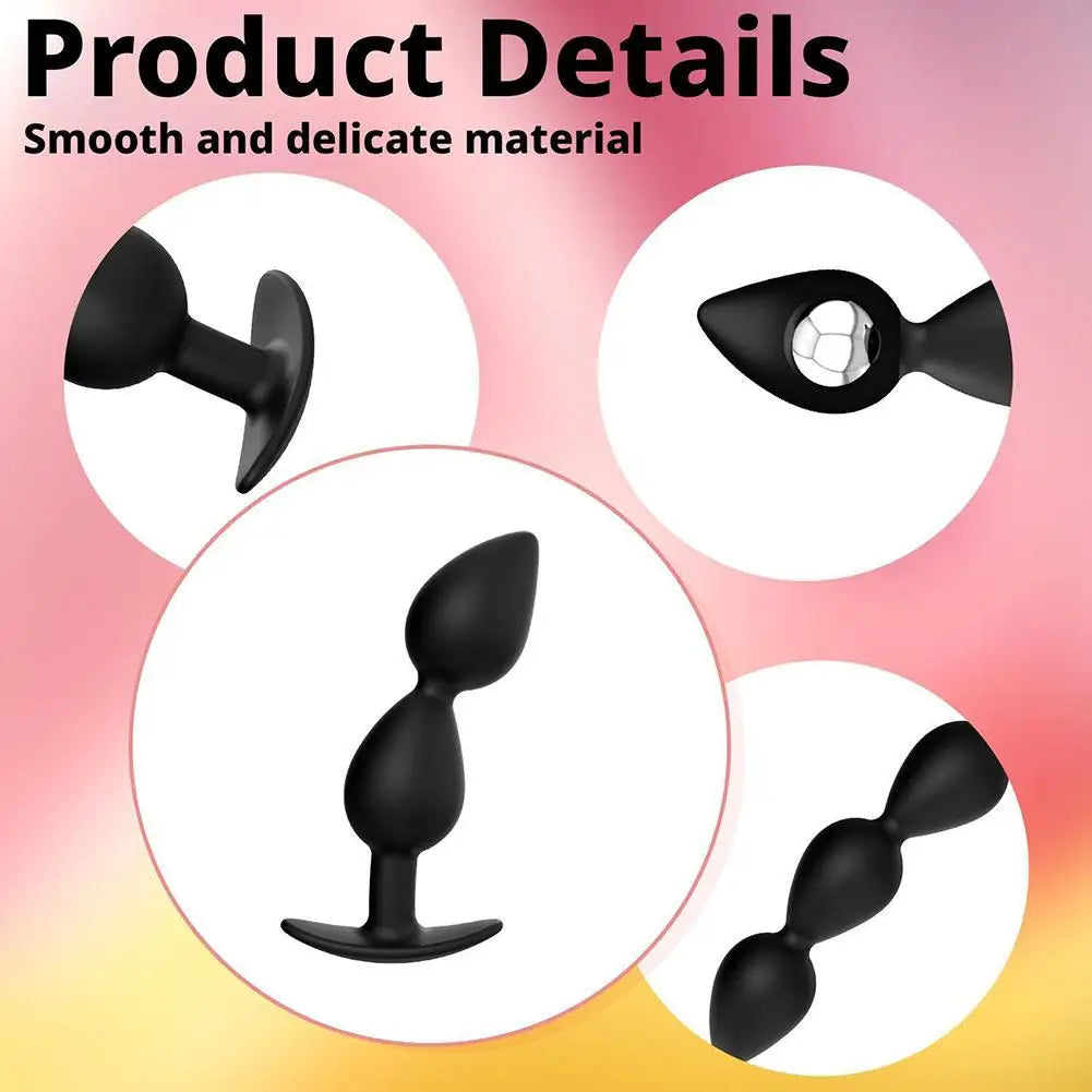 Wearable Anal Plugs With Steel Balls Anal Beads Butt Plug Fake Dildo Adult 18 Sex Toy For Male Female