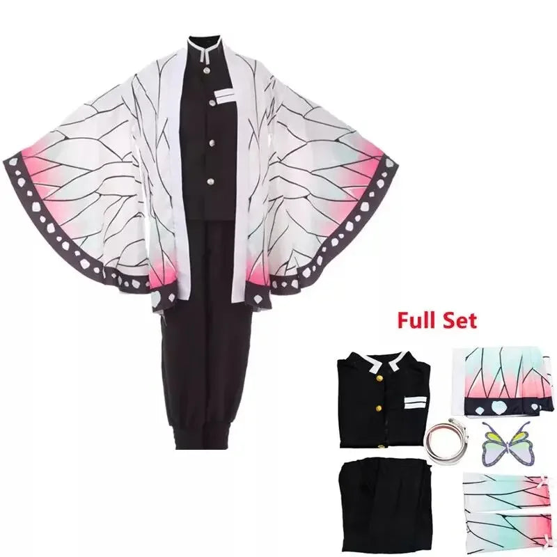 Demon Kochou Kanae Cosplay Costume Adult Anime Kimetsu No Yaiba Shinobu Kochou Halloween Clothes