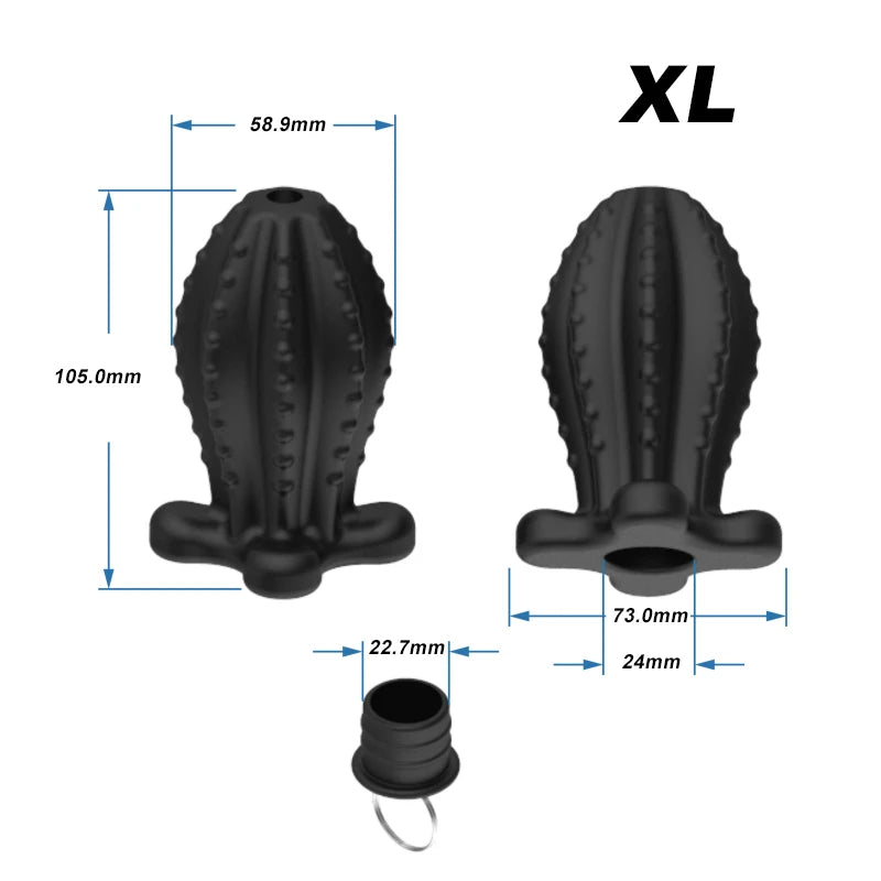 Hollow Anal Plug With plug Prevent liquid leakage Recklessly peeping Easy Enema Vaginal Anal masturbation Butt Plug BDSM Sex Toy