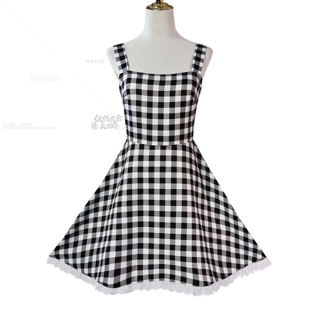 Anime Cindy Lou Cosplay Costume Cindy Plaid Dress Red Cloak Outfit Blond Wig Women Kids Halloween Suit Christmas Gift Customized
