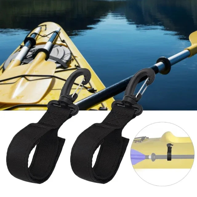 2 Pack Kayak Paddle Holder Webbing  Clip for SUP  Board Inflatable Boat