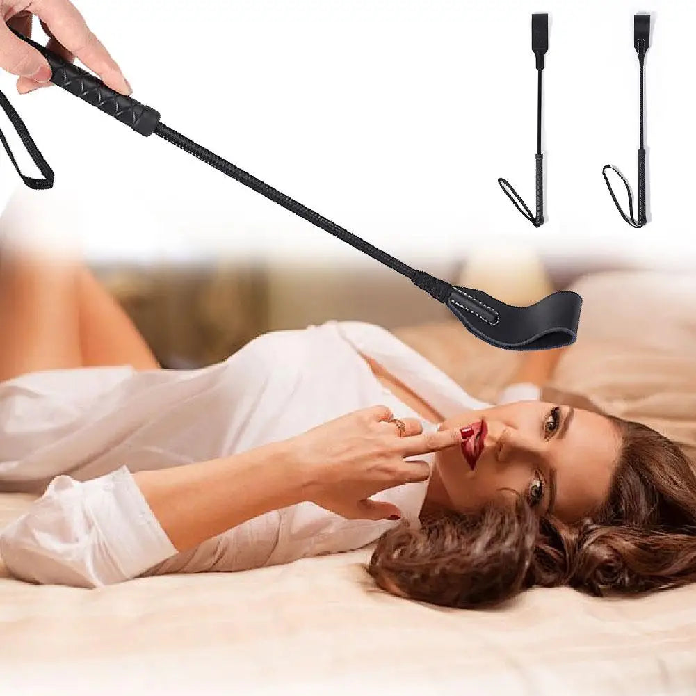 Sex Toys for Couples OLO 45CM SM Flirt Whip Bondage Leather Whips Fetish BDSM Long Horse Riding Spanking Flirt Flogger Games