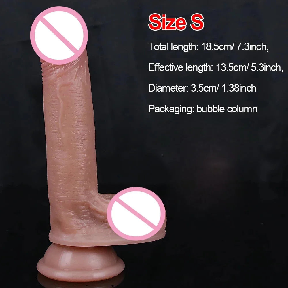 Realistic Cock EroticThick Vibrator Dildo with Super Strong Suction Cup Sex Toy for Woman Men Artificial Penis G-spot Simulation