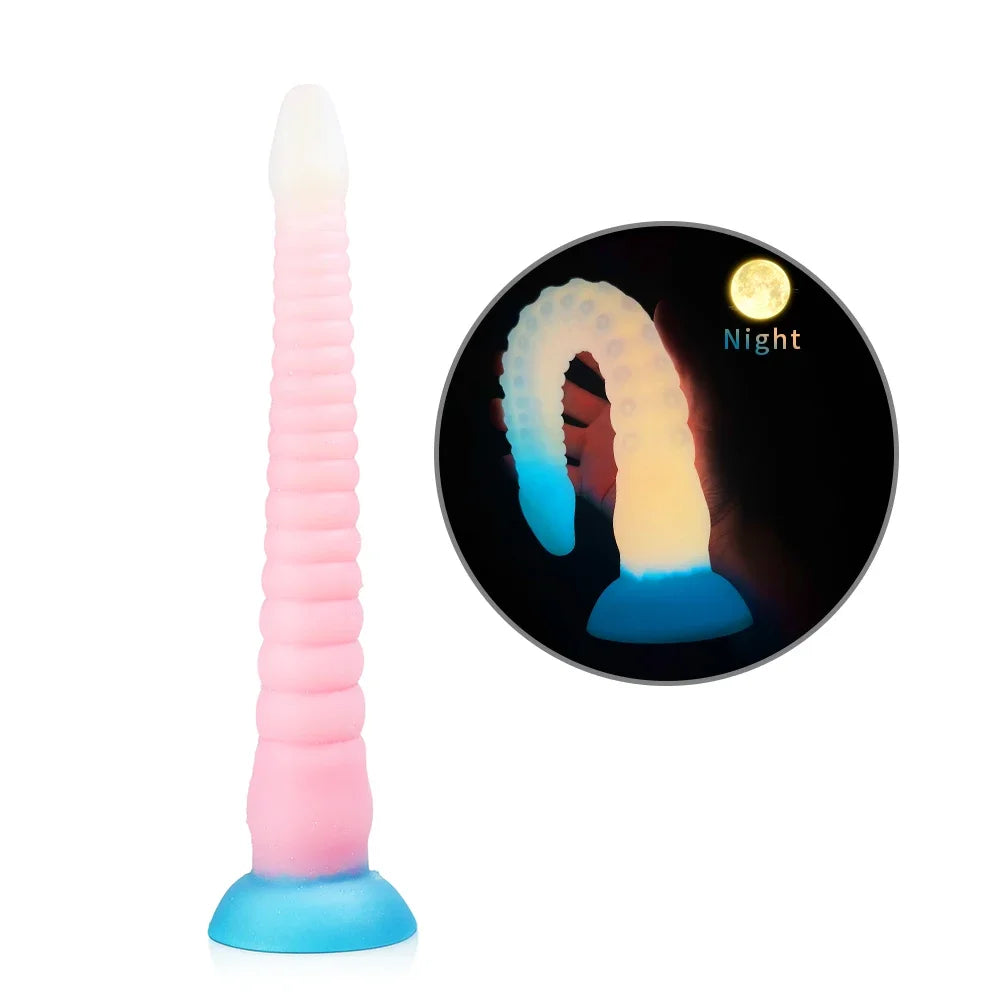 New Huge Luminous Octopus Tentacle Dildo Soft Silicone Monster Animal Penis Big Dick Anal Plug Vaginal Anus Masturbation G Spot
