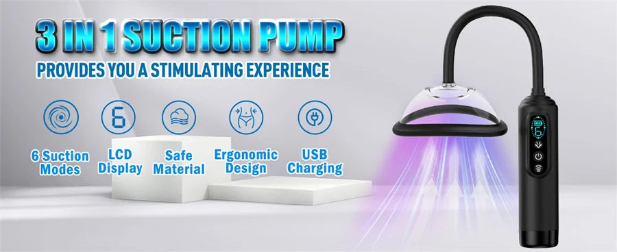 Pussy Pump Vibrator BDSM Electric Vacuum Sucking Vagina Sex Pump 6 Suction Clit Nipple Sucker Vibrator Sex Toy For Women