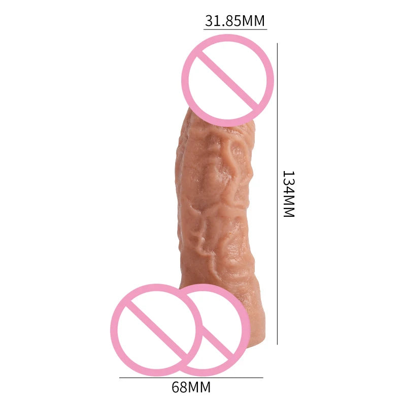 Realistic Dildos for Women Skin Sliding Foreskin Testicles Dildo Anal Vaginal Stimulation Strapon Big Penis Sex Toys for Woman