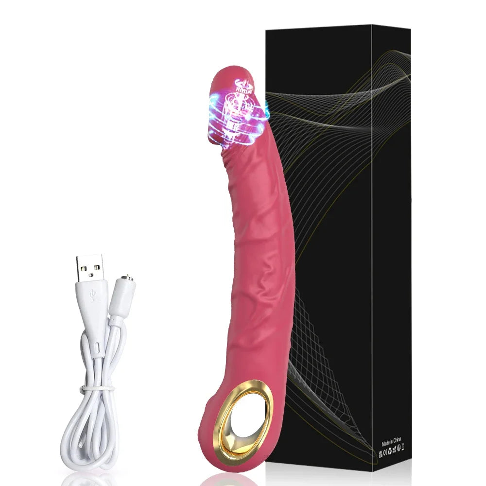 Big Dildo Vibrator Realistic Penis G-Spot Vagina Clitoris Stimulator Nipples Massage Female Masturbator Sex Toys for Women