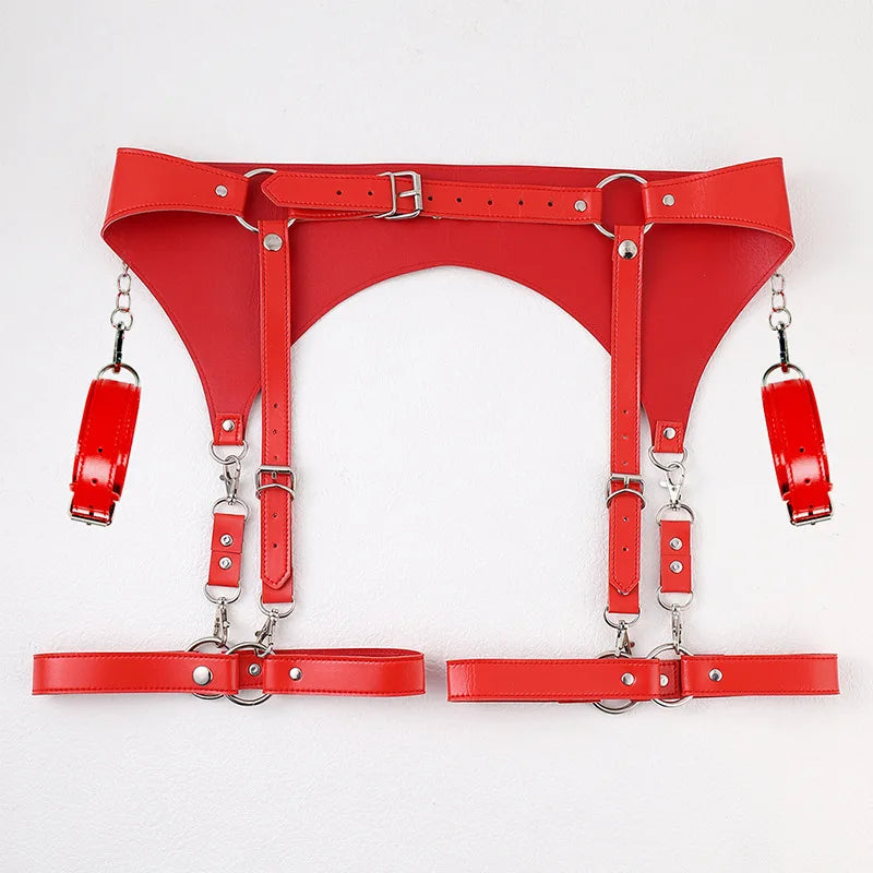 Sex Handcuffs Women's Sexy Lingerie Garter Harness Bondage Set Erotic Sex Toys for Women Strip Club Party Adult Sex Games BDSM