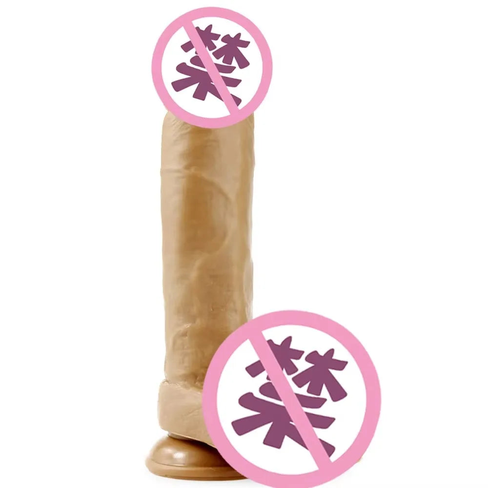 Big Vibrator Sex Toys Men Huge Realistic Dildos Soft Flesh Sex Toy Silicone Realistic Dildo for Women and Men