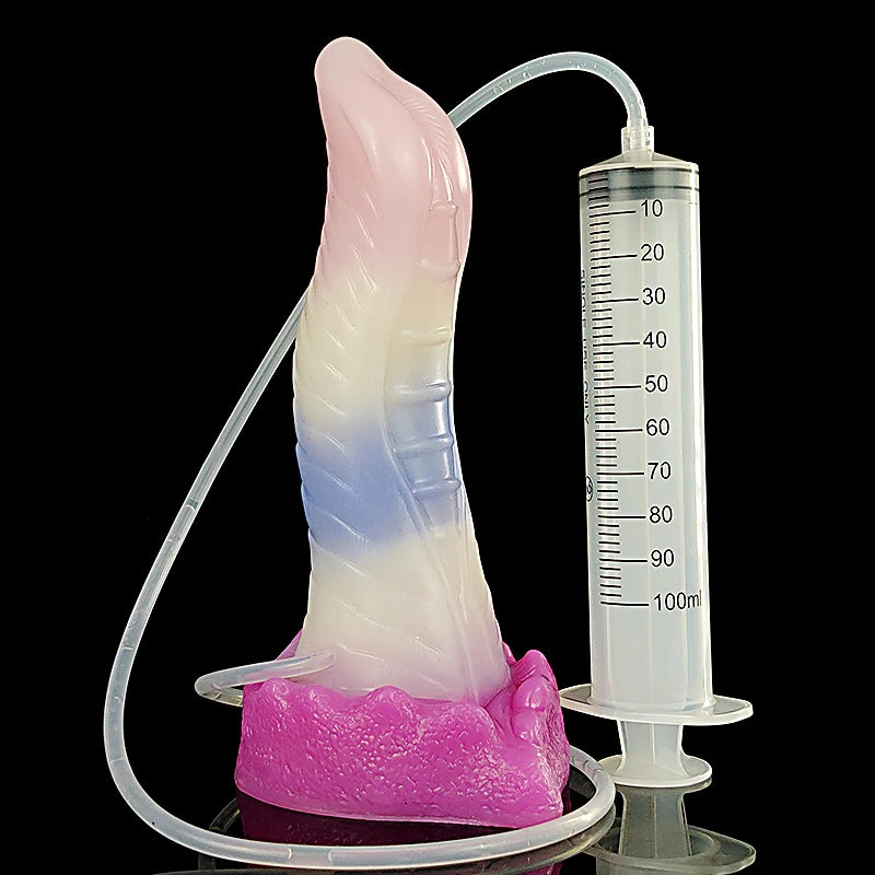 YOCY Huge Alien Dildo Gray Meat Color Monster Dildos Ejaculating Cruved Buttplug Prostate Stimulator Sex Toy For Women Men