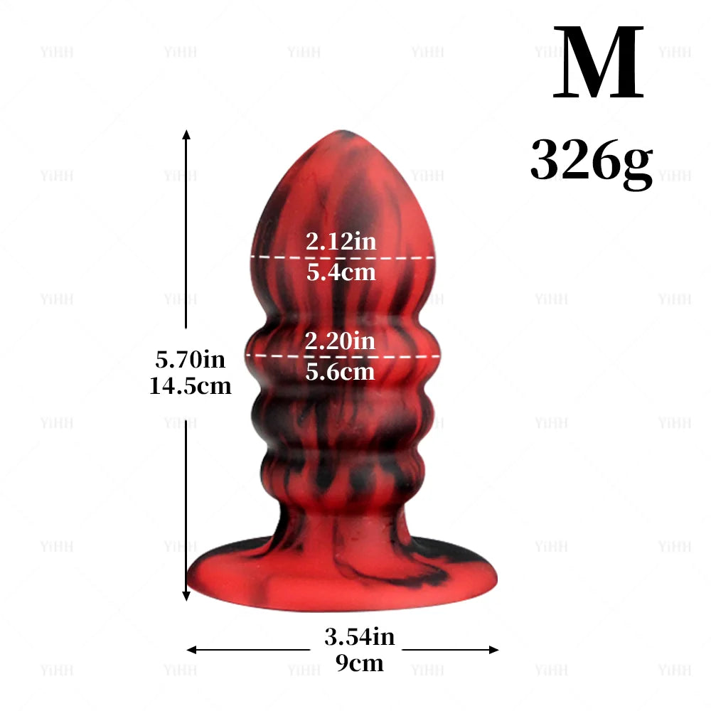 Anal Plug Dildo Huge Silicone Butt Plug Beads Big Penis Vaginal Anal Dilator Suction Cup Prostate Massage Anal Toy for Women Men