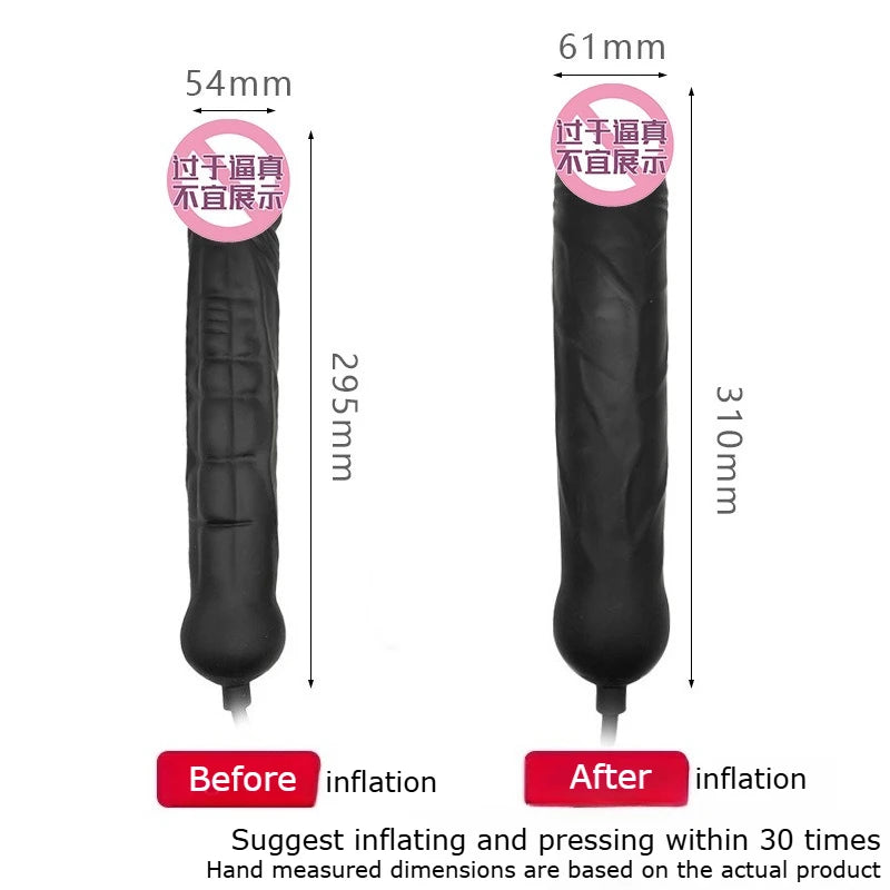 Inflatable Big Dildo Butt Plug Vagina And Anus Expansion Masturbator Prostate Stimulation Massage Anal Plug Erotic Intimate Toys