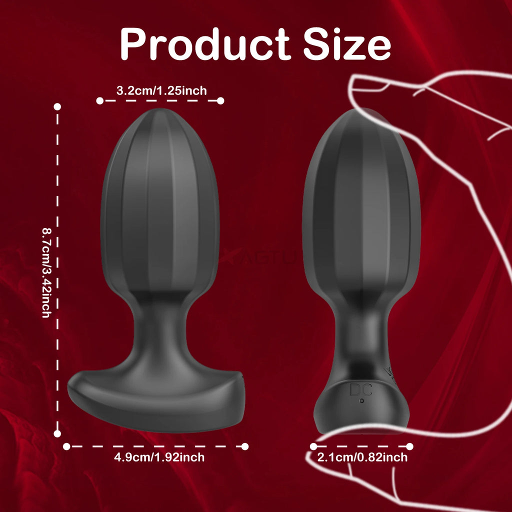 Anal Plug Vibrator Gay Massager Glow Anal Toy Butt Plug Stimulator Masturbation Tools Penetration Anal Plug Vibrating Man Women