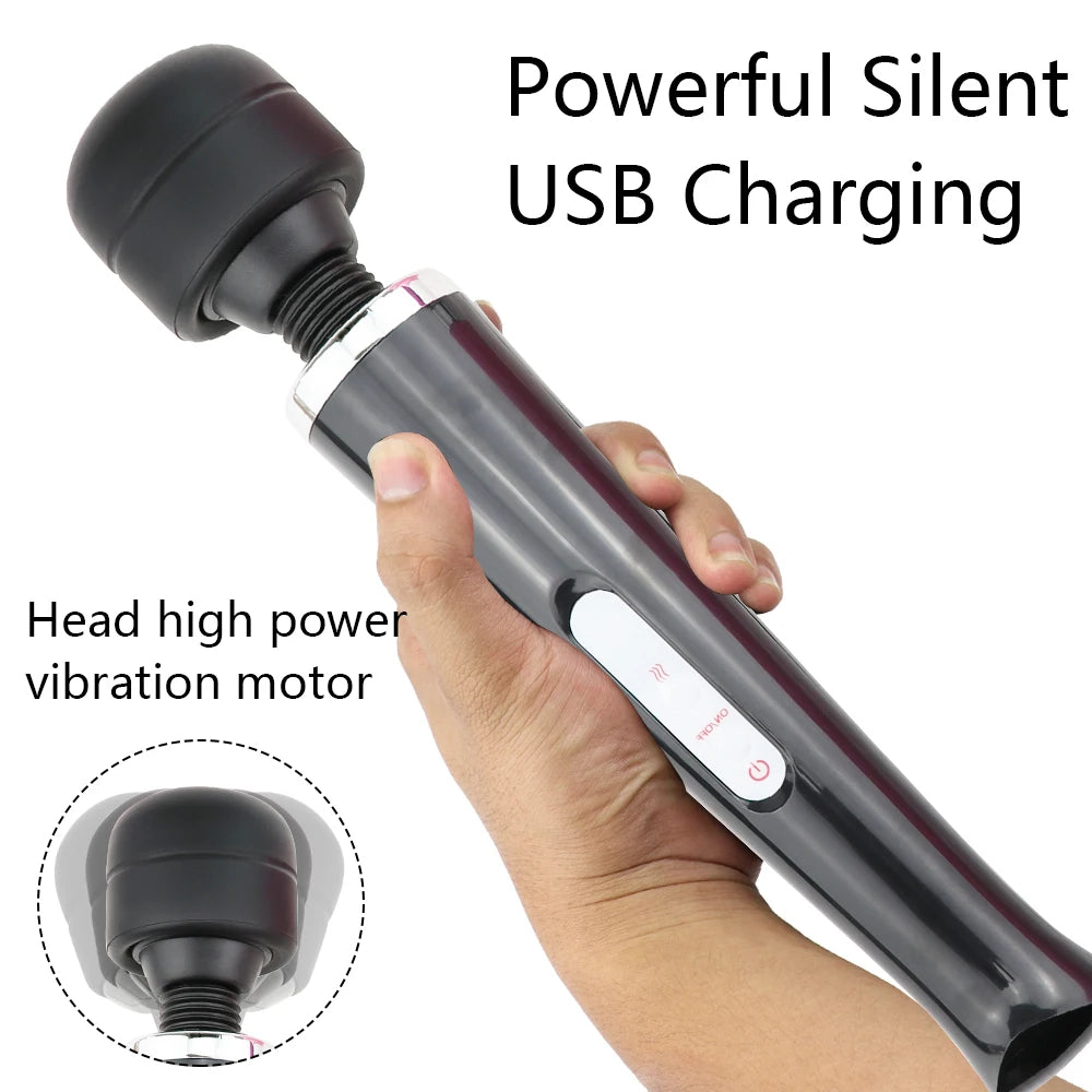 Super strong vibration massager with multiple frequencies to stimulate orgasm. Adult sex toy suitable for female masturbation.