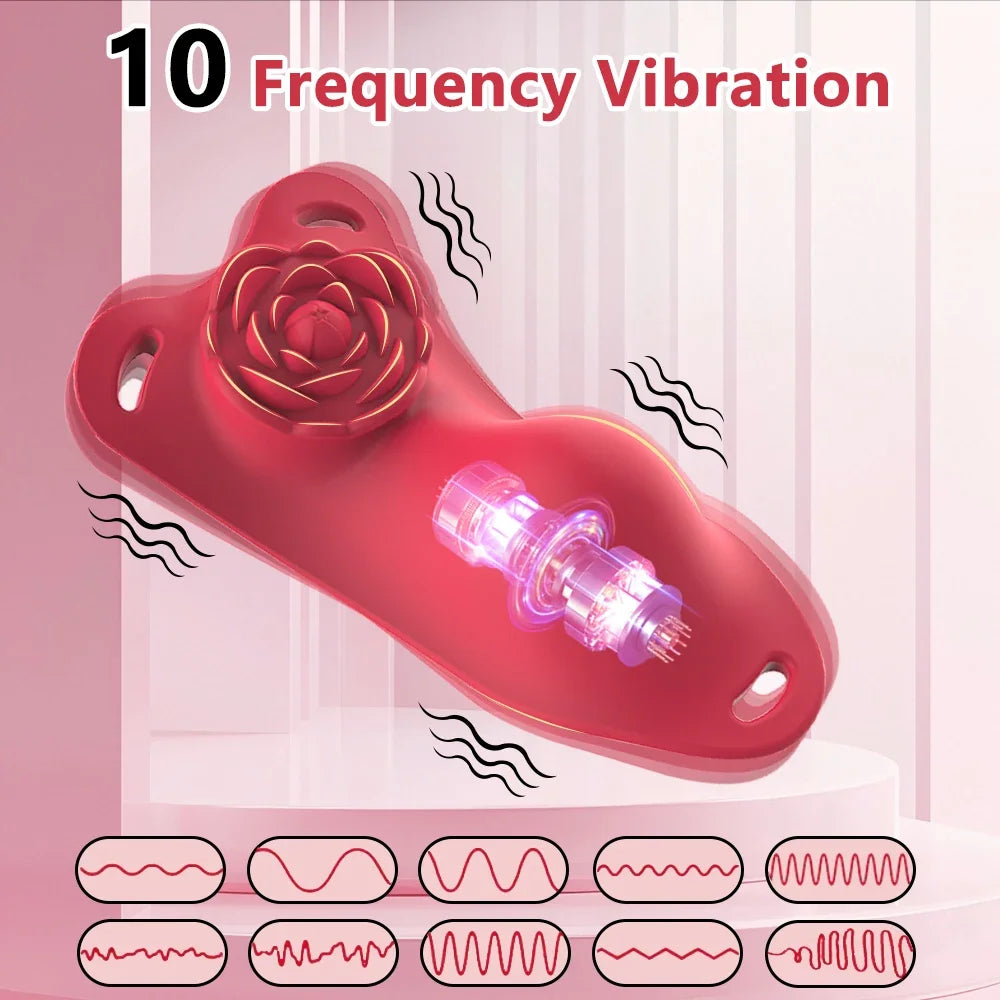 Wearable Panty Vibrator G-spot 10 Vibration Penis Ring Clitoral Stimulator Remote Controlled Adult Sex Toys Games Women Couples