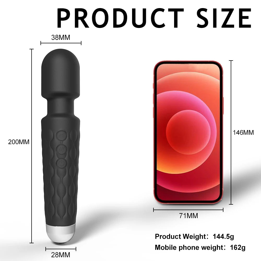 Powerful Magic Wand Vibrators Massager Clitoris G-Spot Stimulator Female Masturbator Dildo Erotic Sexy Toys or Women Adults 18