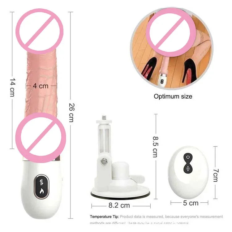Realistic Dildo Remote Control Automatic Sex Machine Big Penis Vibrator Retractable Dildo Female Masturbator Suction Cup