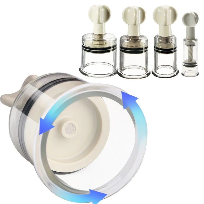 Professional Cupping Medical Chinese Vacuum Body Massager Stimulation Vacuum Cupping Nipple Sucker Inverted Suction Enlarger Cup