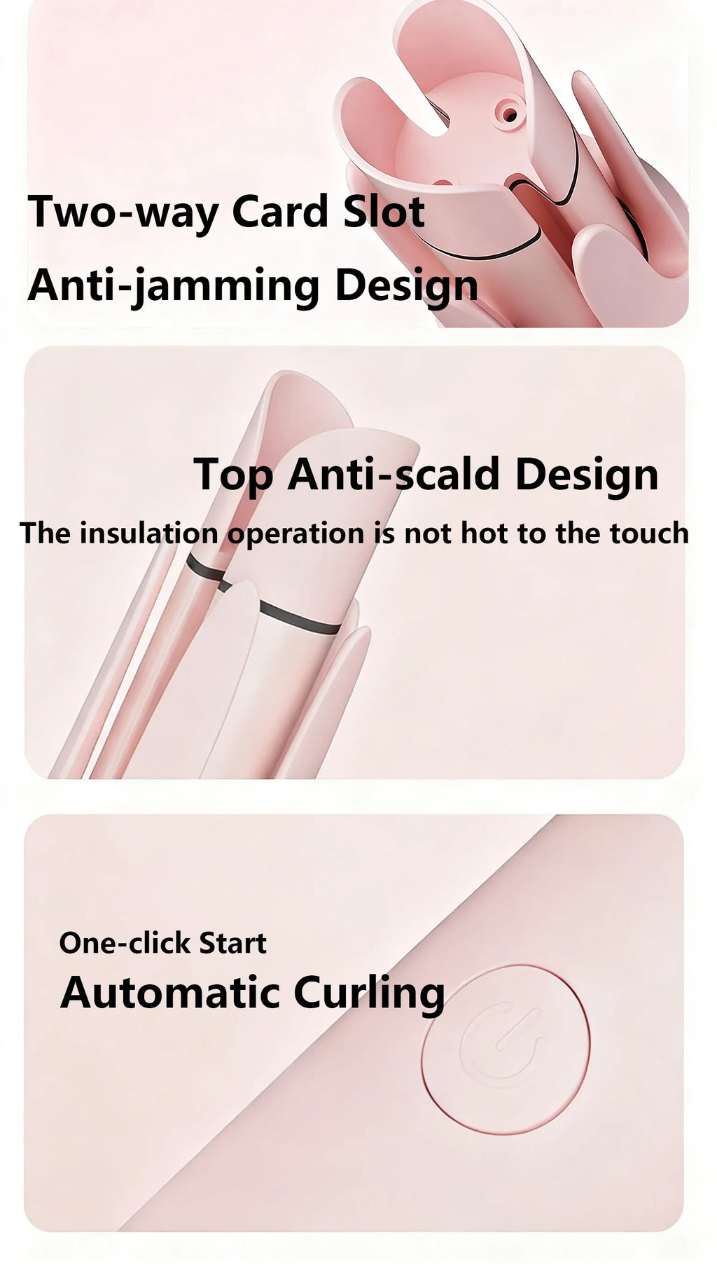 Automatic curling iron, 26-40mm curling styling set, suitable for all hair types, negative ion hair care curling tool,72h Hold