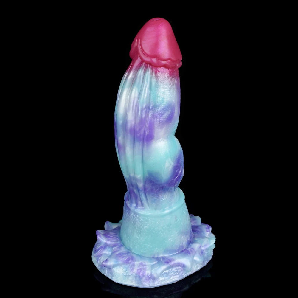 ELKKOST Large Fantasy Dragon Penis Size S M L Sex Toys with Sucker Long Colorful Dildo Silicone Anal Sex Toys Butt Plug