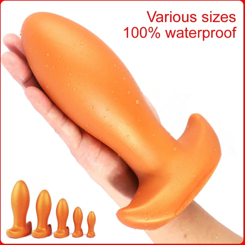 Dog Eggs Model Dildo Golden Black Pattern Super Huge Orgasm Smooth Unisex Vagina Anus Expansion Big Plug Massage Prostate Toys
