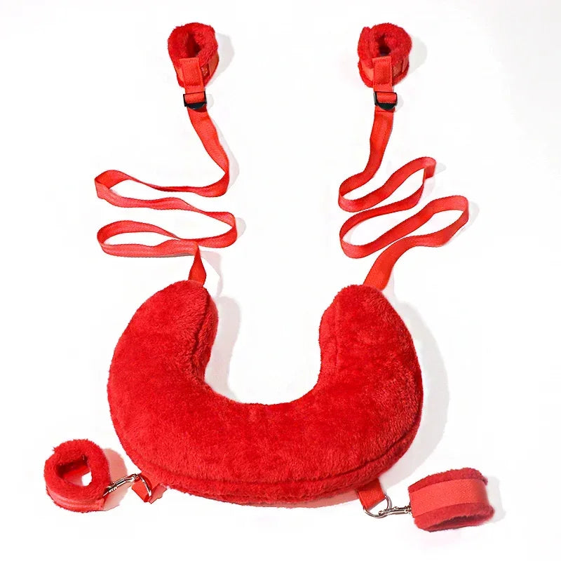 Sex Toys Cotton Bdsm Bondage Set Handcuffs Sexy Leg Pillow Thinning Belt Bending Orgasm Couple Toy