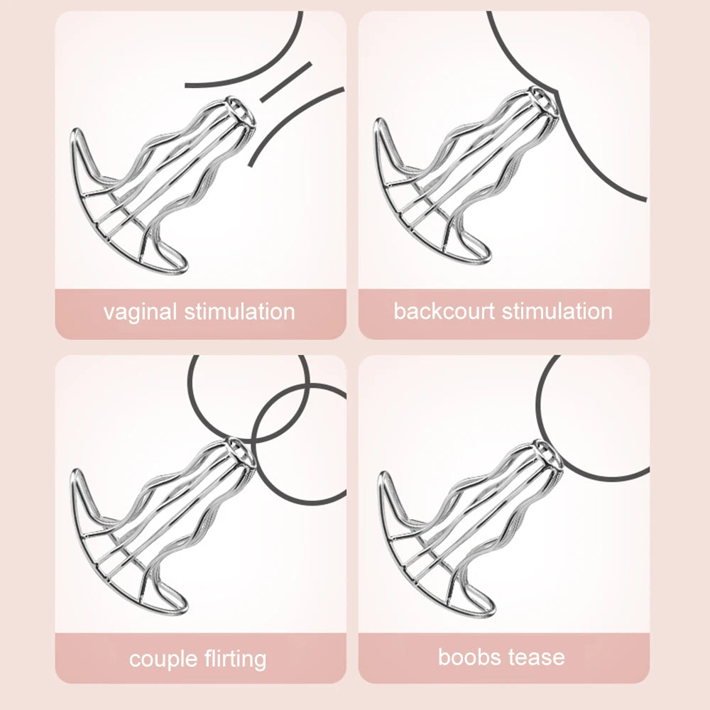1PCS Hollowed-out metal gourd-shaped anal plug, anal expansion training, anal masturbation toys, lovers flirting games, sex toys