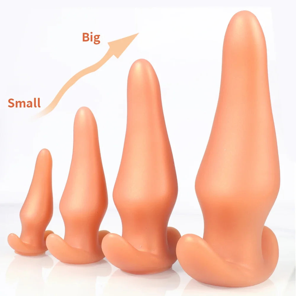 Wearable Anti Drop Soft Anal Plugs Prostate Massage Liquid Silicone Huge Butt Plug Anal Training Comfortable To Wear Butt Plug