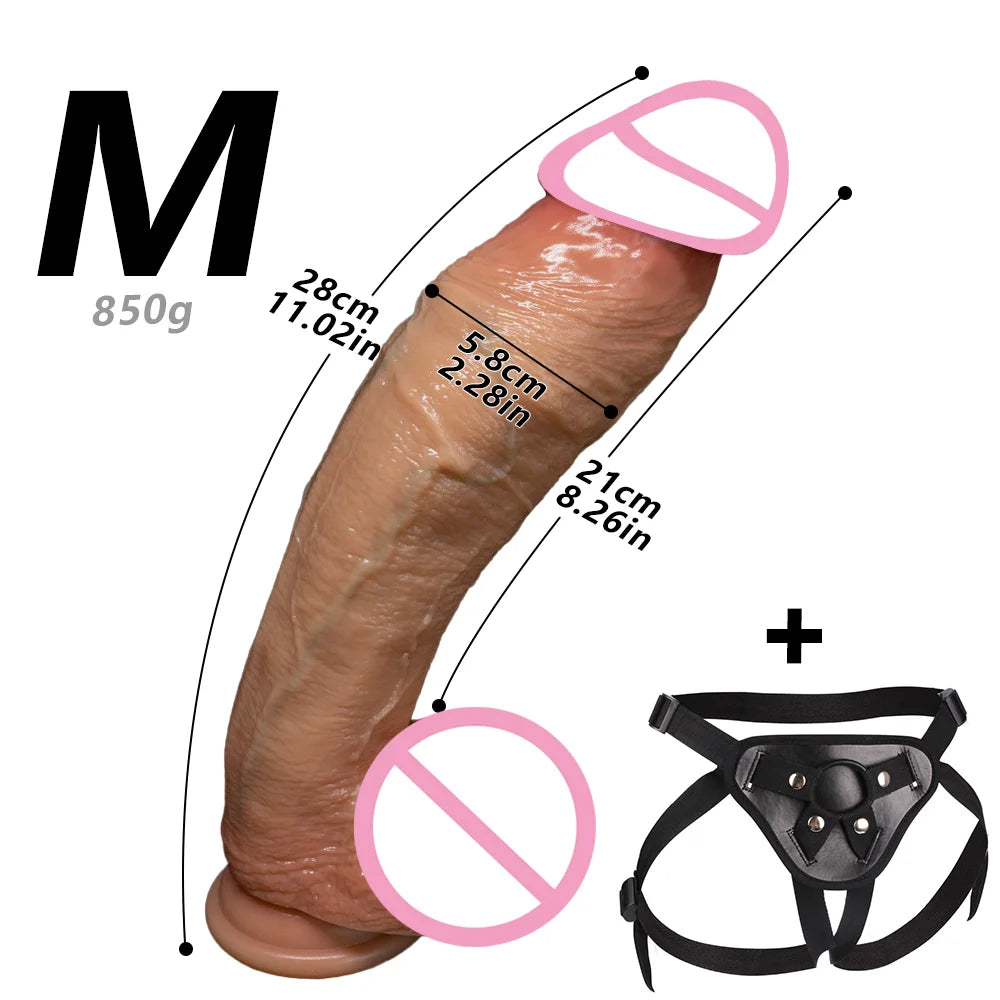 Oversized Soft Realistic Dildo Big Penis Suction Cup Dick Penetration Anal Dildo Adult Sex Toys For Women Masturbation Big Penis