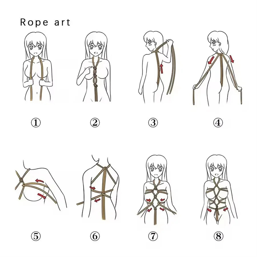 BDSM Female Body Restraint Sex Ropes Japanese Shibari DIY Restraint Bondage Gear SM Slave Erotic Play Cotton Rope Sex Toy