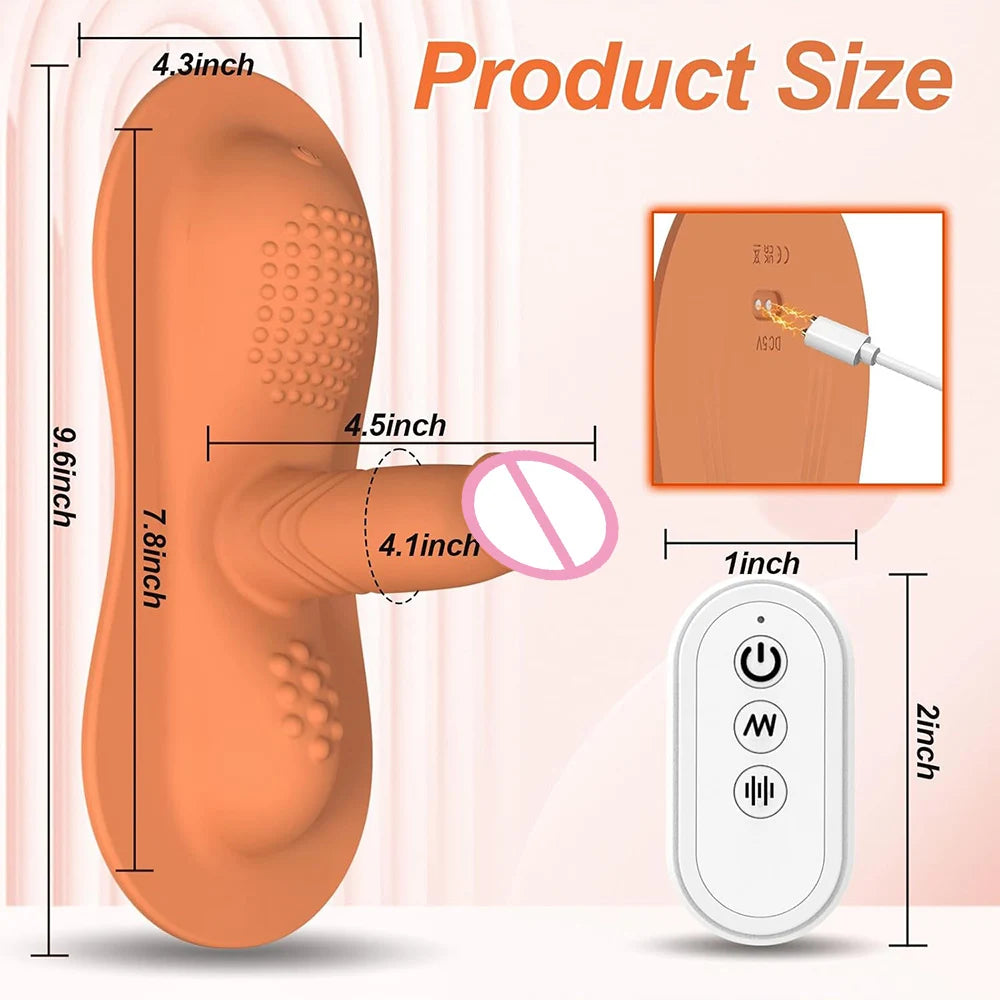 Big Sit and Ride Vibrators Dildo with 10 Vibrating Modes Remote Control Clit Anal G Spot Stimulator Adult Sex Toy for Women Man