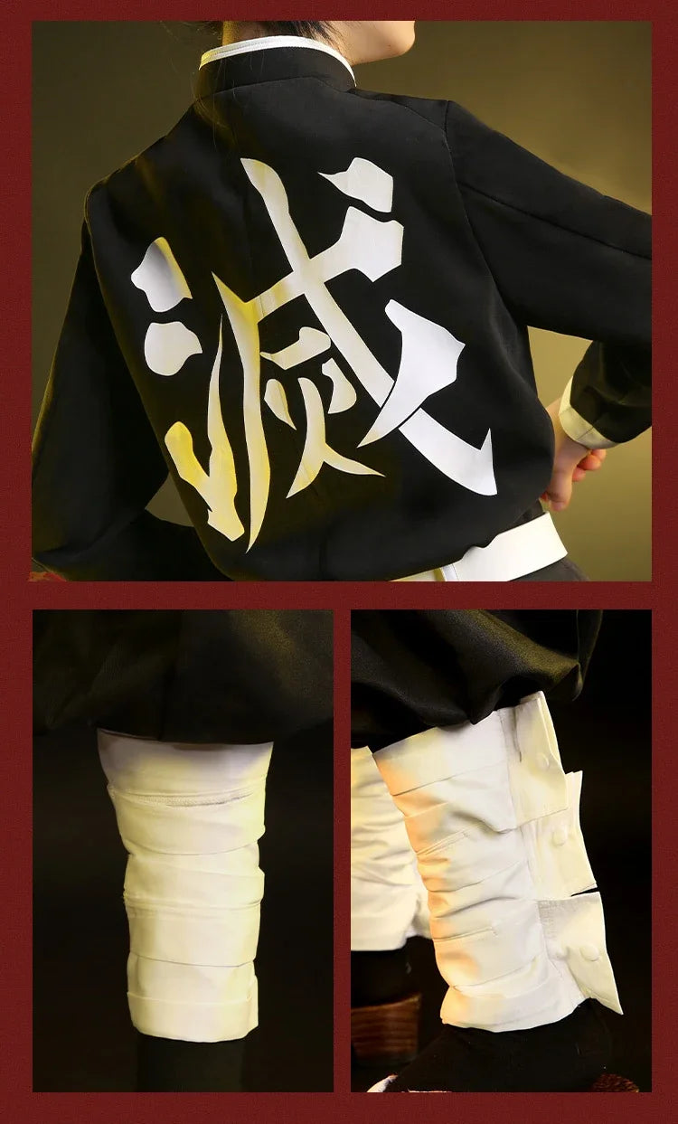 Anime Demon Slayer Tomioka Giyuu Cosplay Costumes Kimetsu No Yaiba Kimono Cloak Man Coat Lining Pants Wig Halloween Costumes