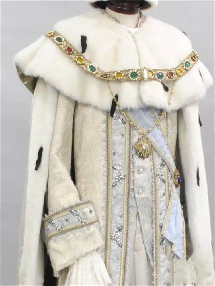 Tudor Elizabethan King Henry VIII Costume Mens Renaissance  Royal Noble Count Luxurious Suit