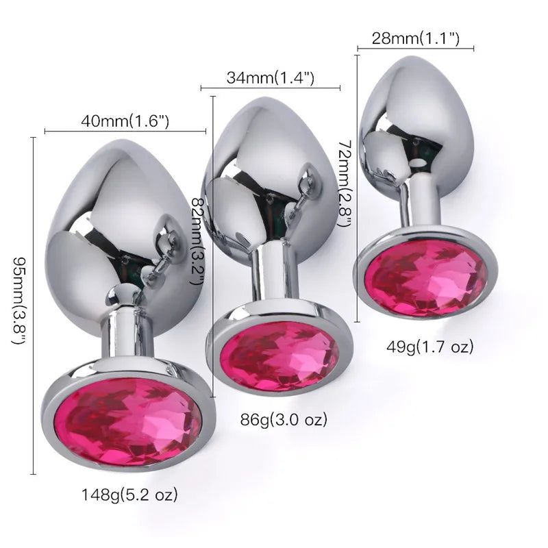 Metal Anal Plug Wearable Butt Plug Jewelry Dilator Dildo Prostate Massager Sex Toy for Men And Women Dropshipping