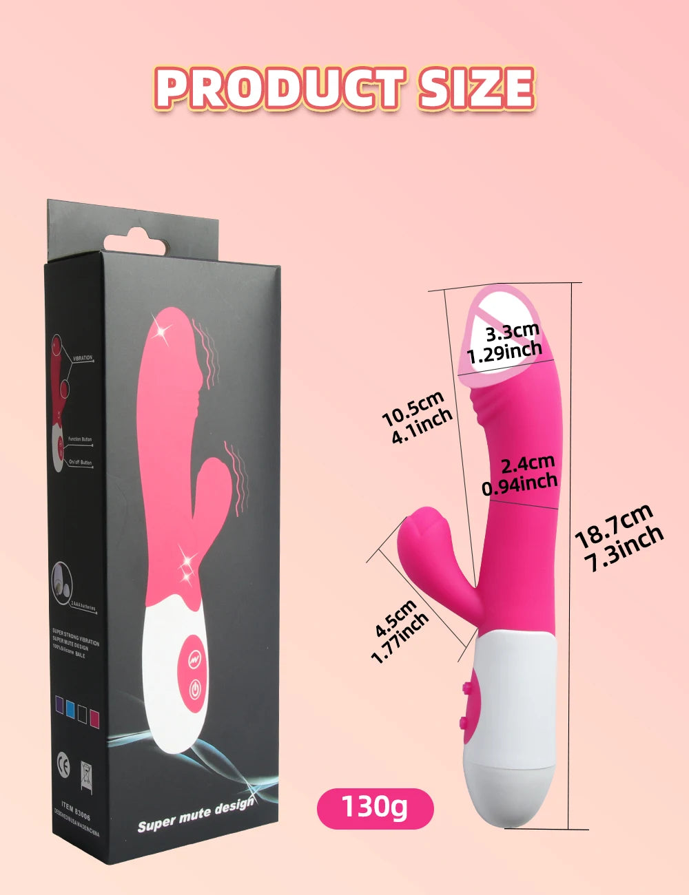 Powerful Rabbit Vibrator Dildo Dual Vibration G Spot Clitoris Stimulation Masturbators Vaginal Massager Adult For Women Sex Toys