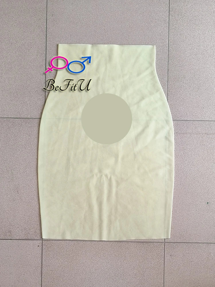Latex Skirt  Seamless Dress sexy Women Pareos Fetish Apparel under  to the knees cosplay