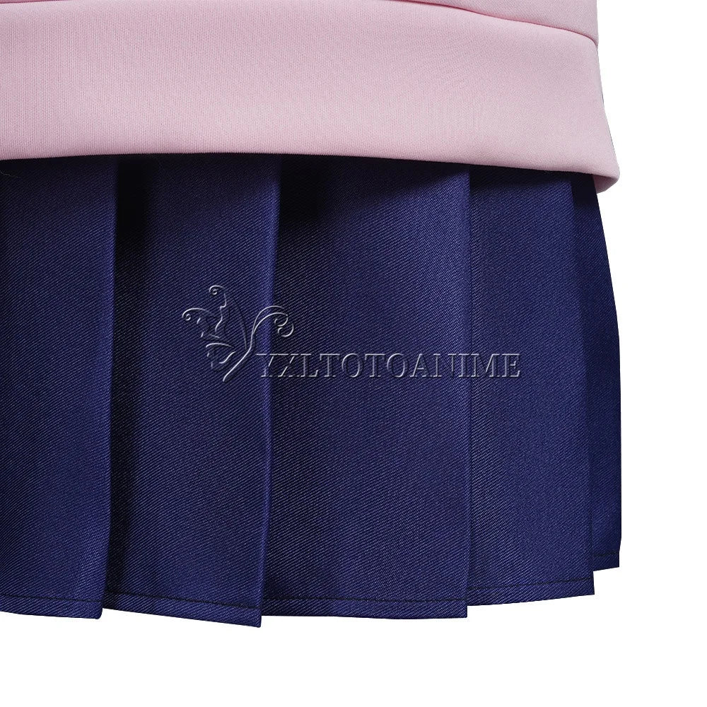Momo Ayase Cosplay Costume Wig Anime Dandadan Dress Skirt School Uniform Earrings Choker Halloween Party for Girls Women