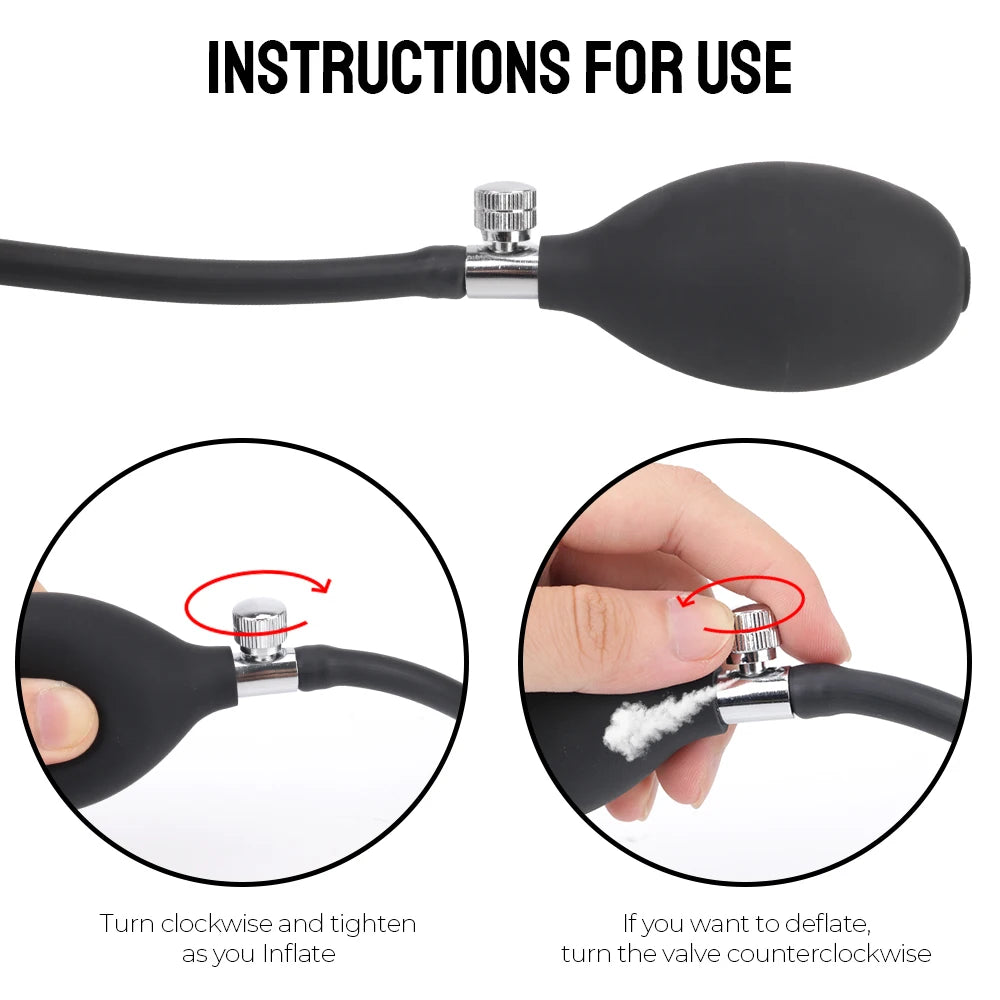 Water Spray Inflatable Anal Plug Anal Enema Cleaner Anus Dilator Dildo Silicone Buttplug Expander Washer Sex Toys for Women Men