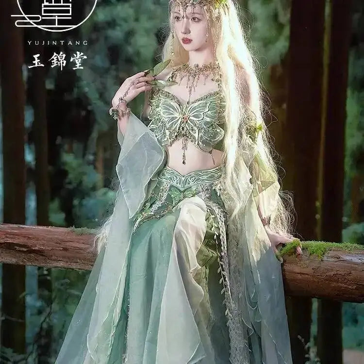 Butterfly Dress Hanfu Elf Exotic Style Dress Suit Western Region Princess Dress Girls' Clothing Han Dress Jungle Elf Costume